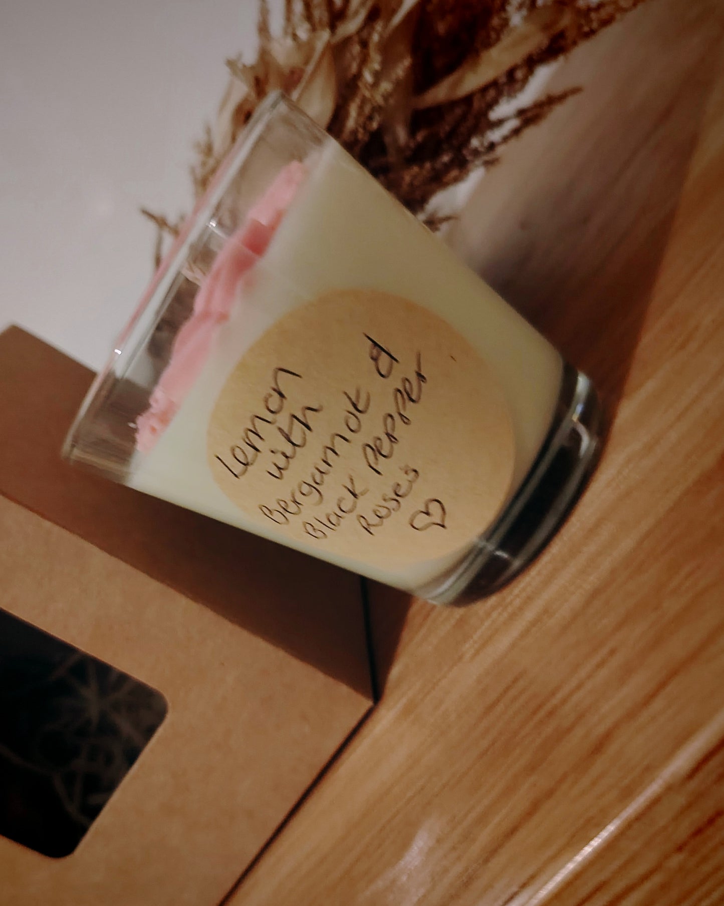 6oz Lemon with Bergamot and Black Pepper Scented Candle and Rose Melts