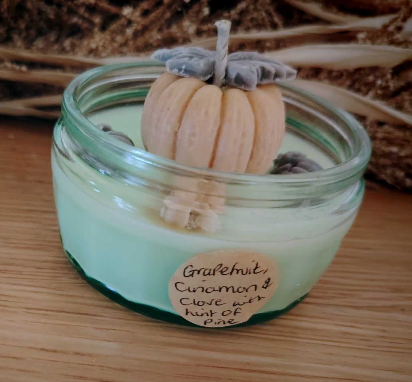 5oz Grapefruit, Cinnamon & Clove with a hint of Pine Winter Scented Candle and Pumpkin Wax Melts