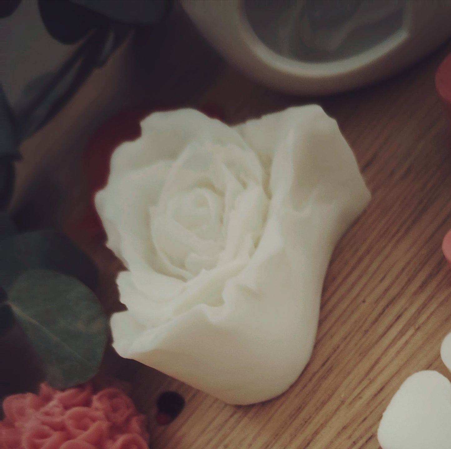 Single Medium Rose Love Heart Wax Melt