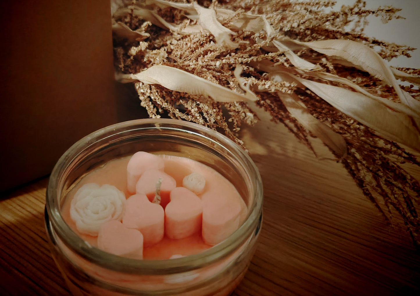 5oz Rose Scented Candle and Love Heart Wax Melts