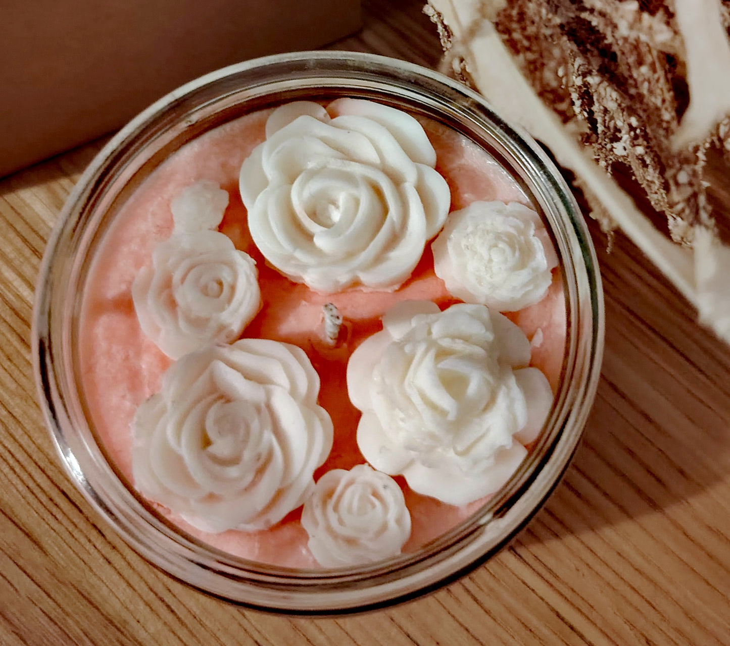 5oz Rose Scented Candle and Rose Flower Wax Melts