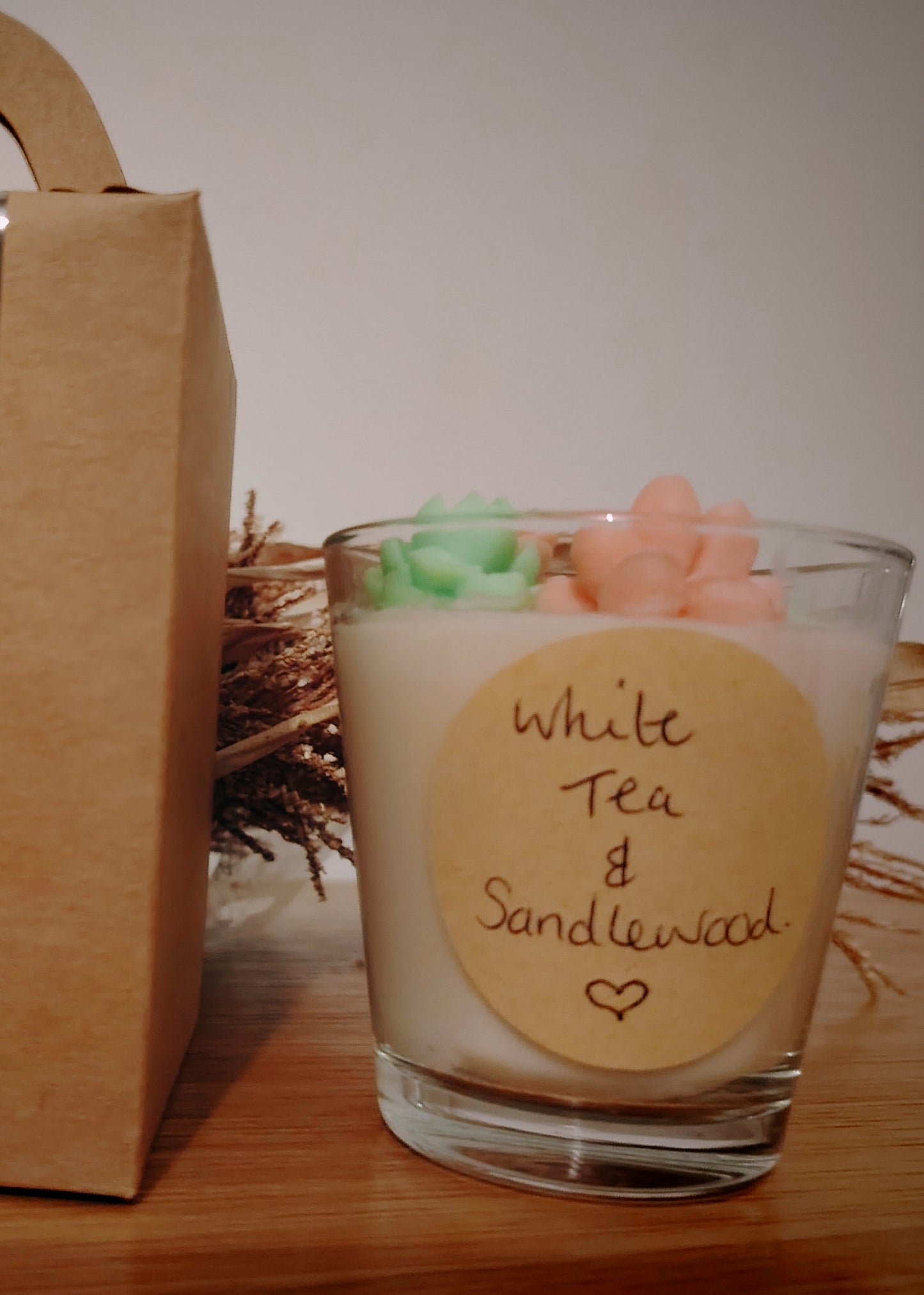 6oz White Tea and Sandalwood Cactus Melt Candle