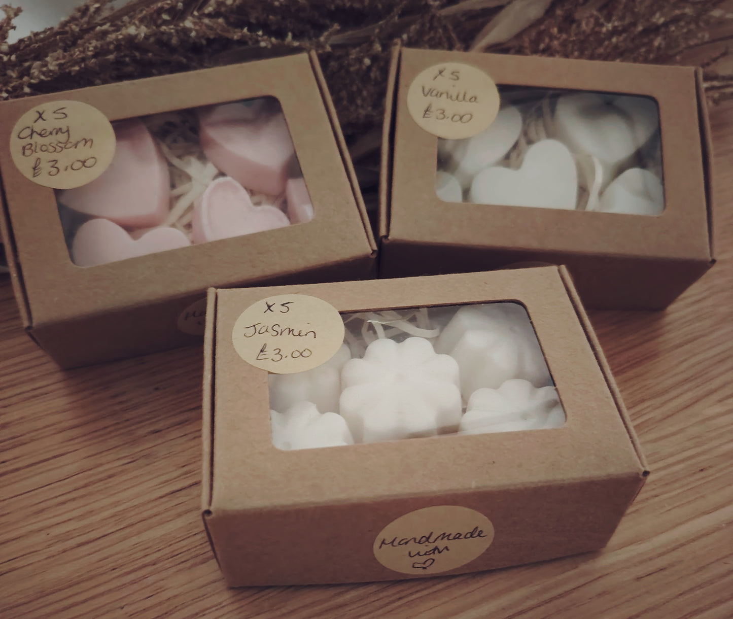 x5 Scented Medium Love Heart Wax Melts