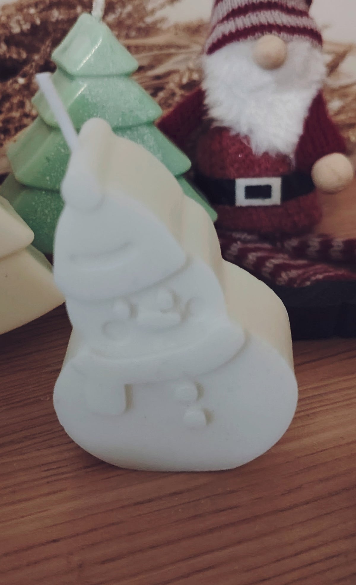 Single Medium Scented Candle Christmas Figures