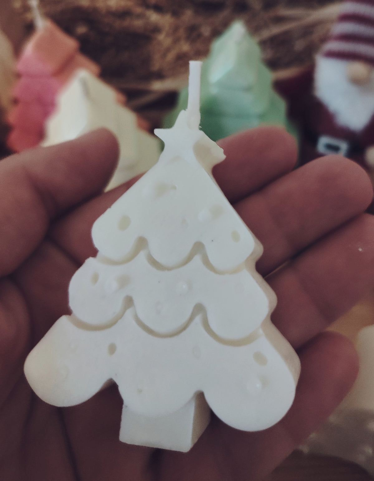 Single Medium Scented Candle Christmas Figures