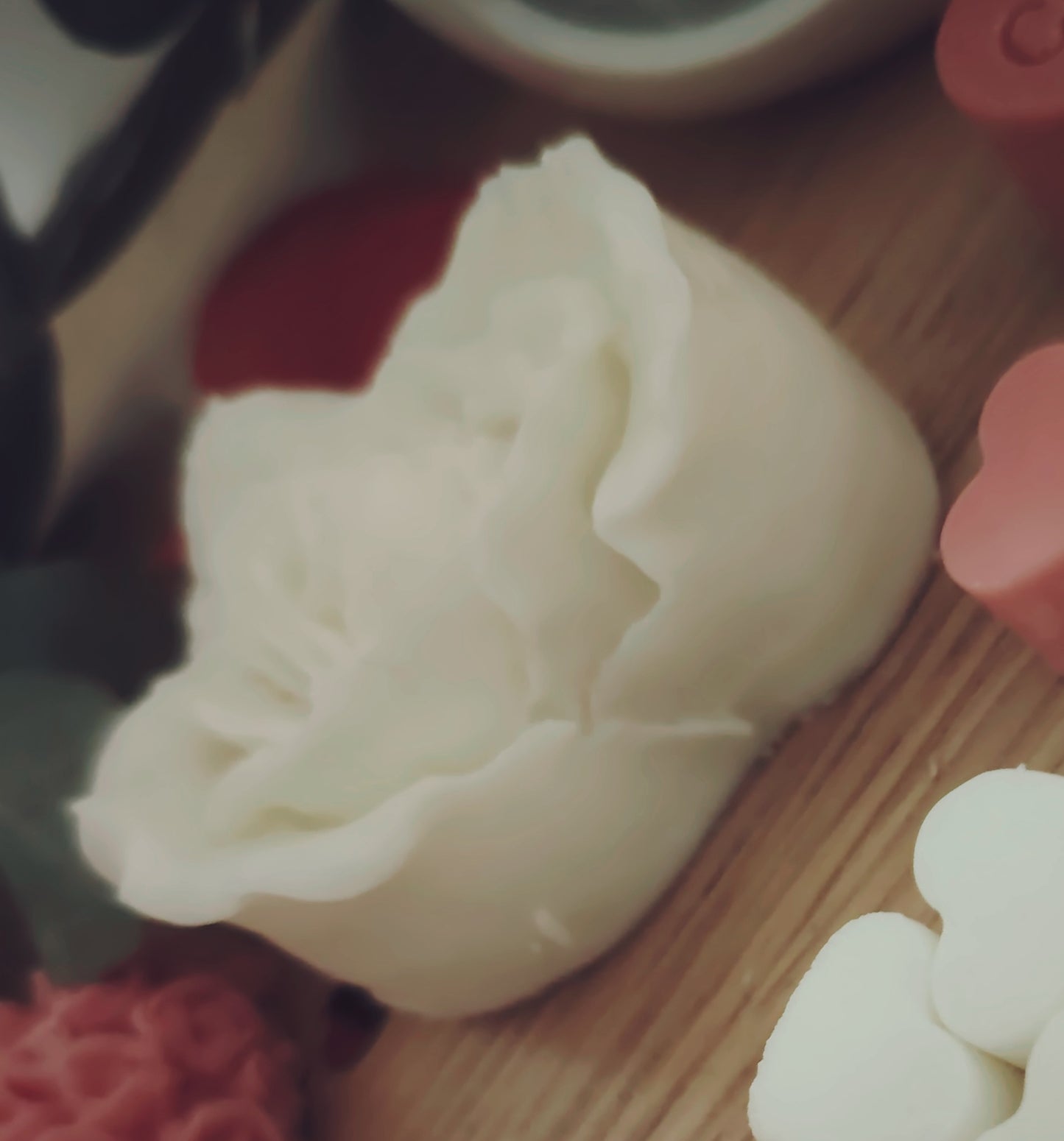Single Medium Rose Love Heart Wax Melt