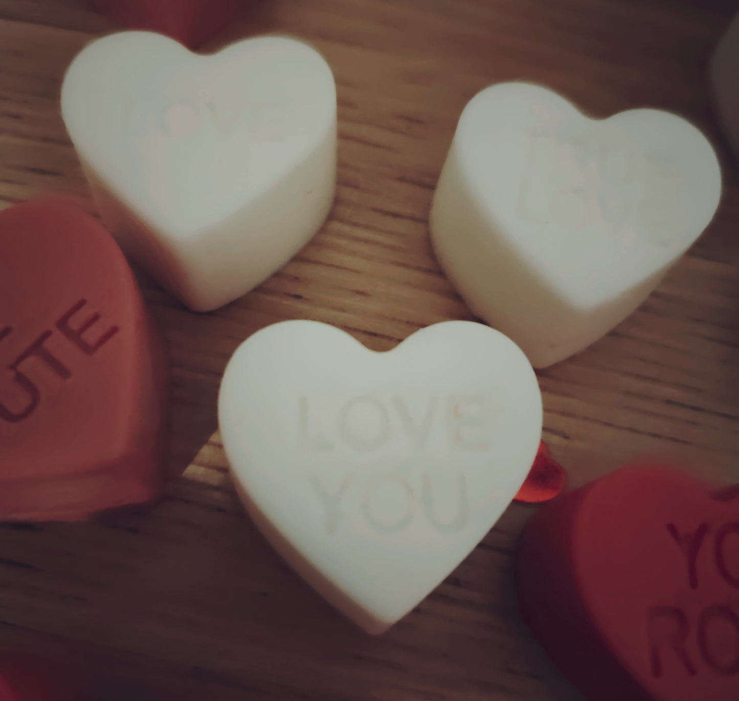 x4 medium deep, Love Heart Message Wax Melts