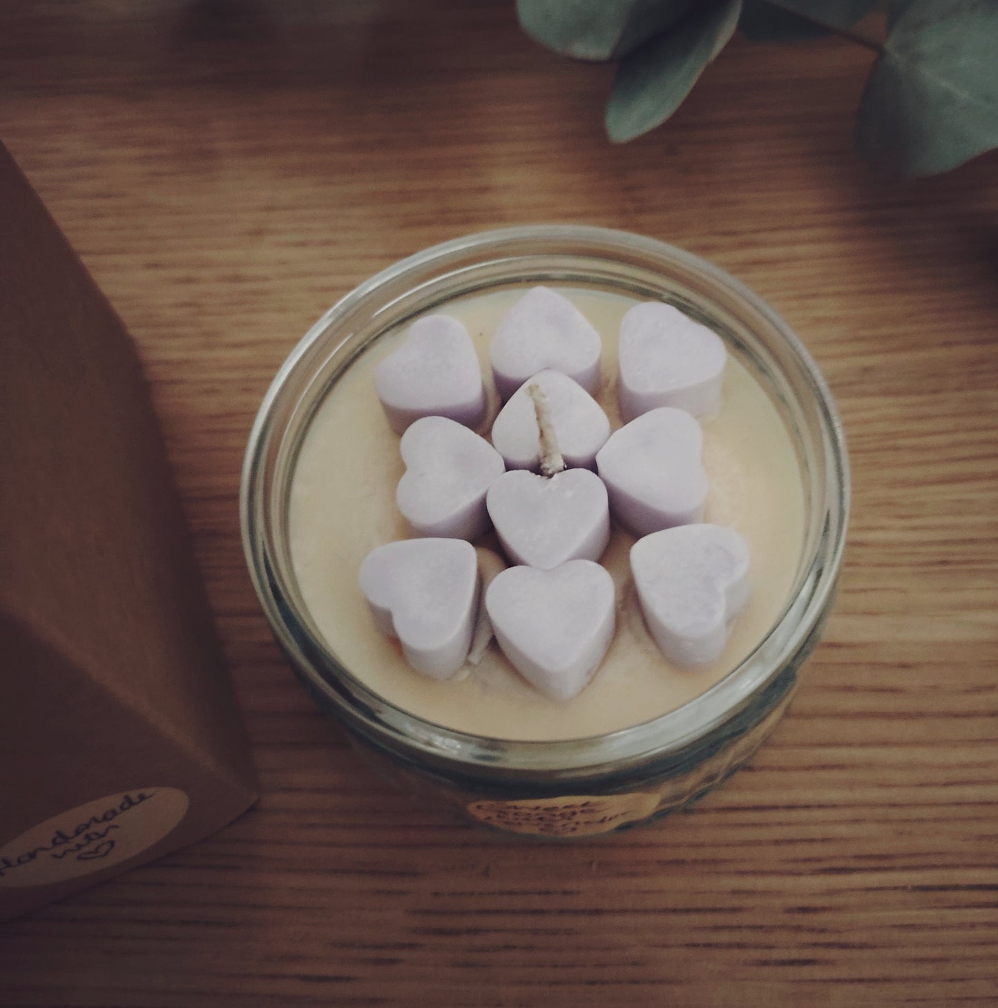 5oz Sweet Orange Candle and Lavender Love Heart Wax Melts